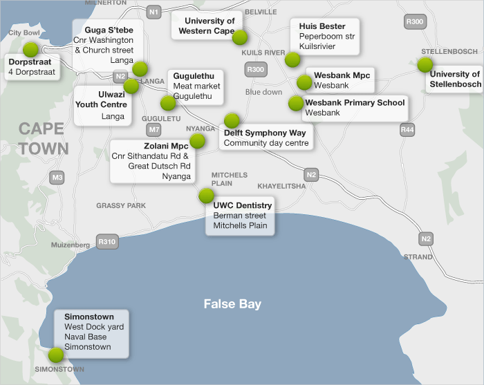 Map of Western Cape